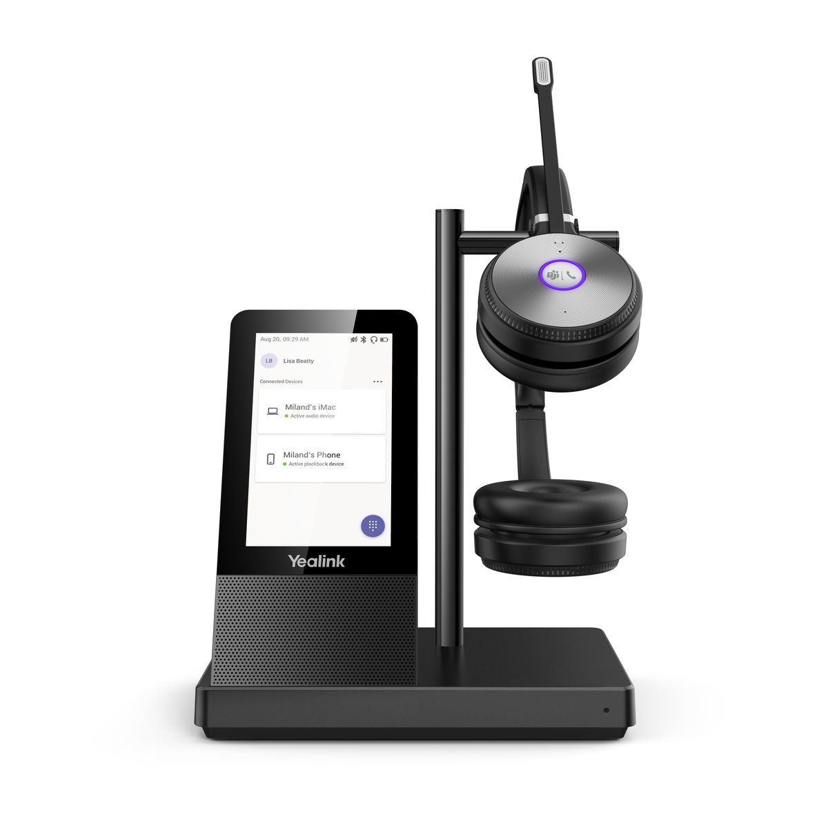 Yealink WH66 Duo DECT Wireless Headset Teams, Schwarz