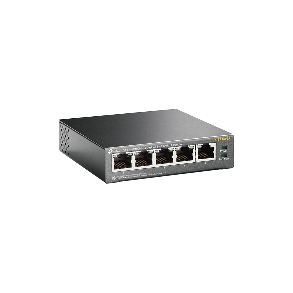 TP-Link TL-SF1005P Netzwerk-Switch Unmanaged Fast Ethernet (10/100) Power over Ethernet (PoE) Schwarz