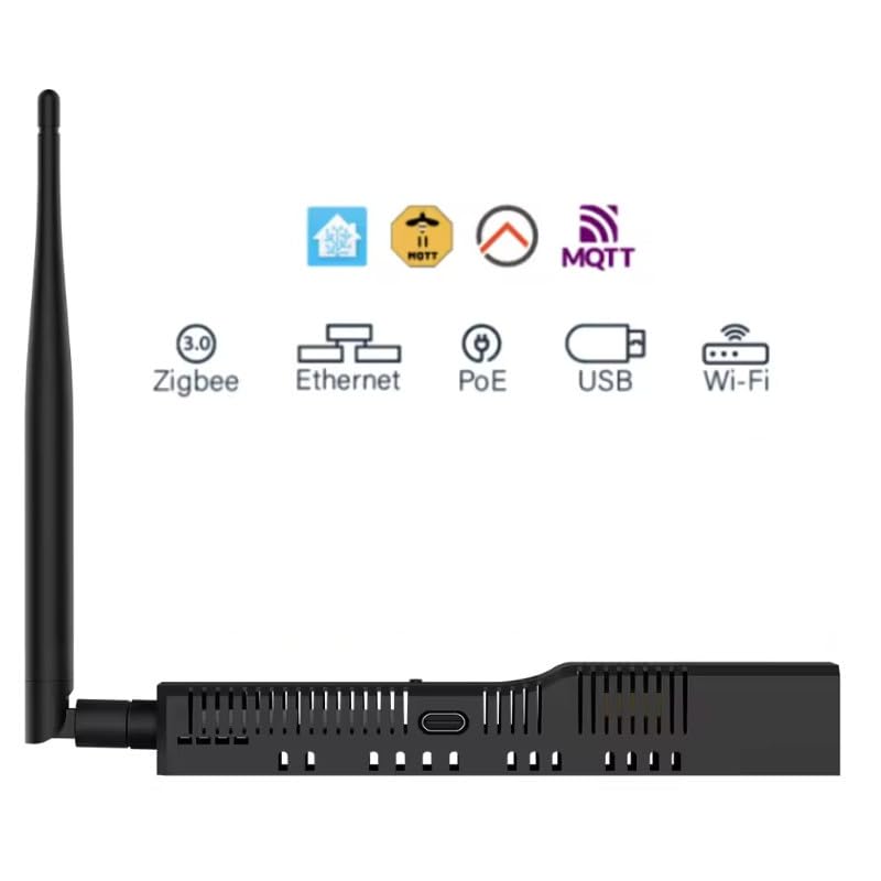 LINEOPS SLZB-06MG24 Zigbee 3.0 Adapter, Ethernet, USB, WLAN, PoE, EFR32MG21, Matter-over-Thread, kompatibel mit Zigbee2MQTT, Home Assistant, ZHA