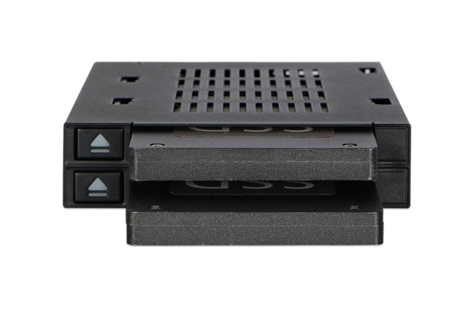 Icy Dock MB522SP-B 2-Bay HDD/SSD Dockingstation, SATA 6 Gbit/s, 2,5/3,5 Zoll, Hot-Swap, Schwarz