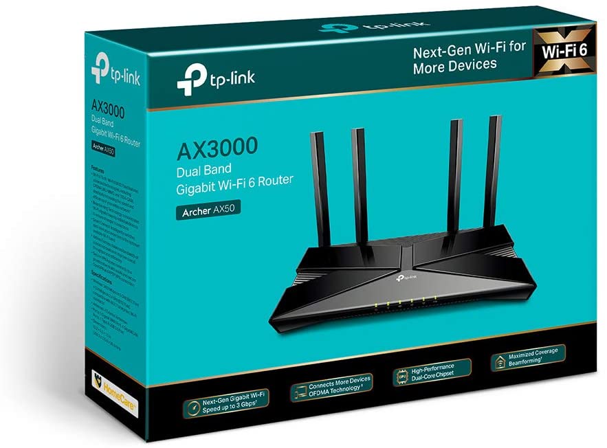 TP-Link Archer AX50 WLAN Router Gigabit Ethernet Dual-Band 2.4 GHz/5 GHz