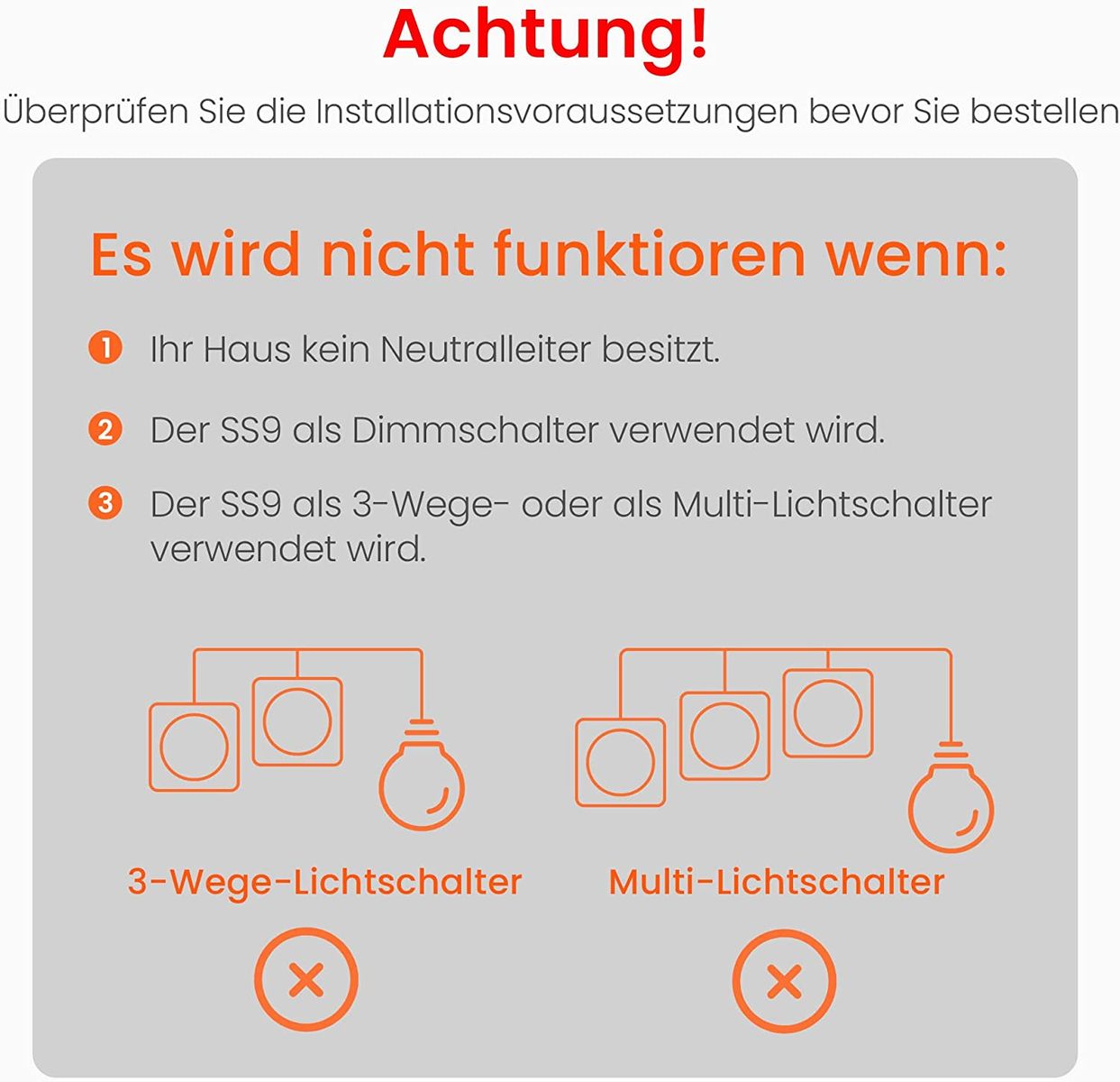 Tenda SS9 Smart Dimmer Lichtschalter- Intelligenter WLAN Lichtschalter mit Touch Panel and Timer, APP/Voice Control, kompatible mit Alexa and Google, Wandschalter, einpolig, benötigt Neutralleiter SS9 dimmbar