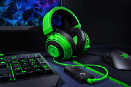 Razer Kraken Tournament Edition Gaming Headset Virtual 7.1 Surround-Sound 3.5mm for PC Green