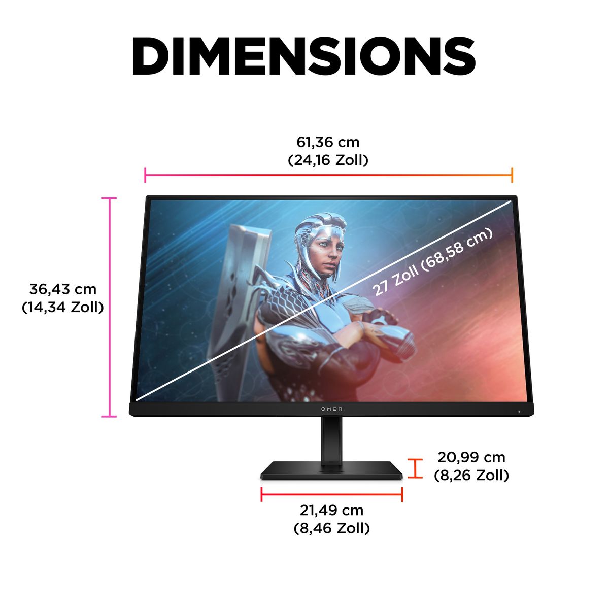 OMEN by HP 27 Zoll FHD 165 Hz Gaming-Monitor – OMEN 27