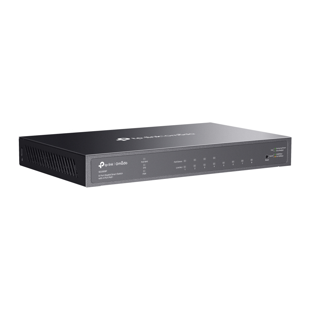 TP-Link Omada TL-SG2008P Managed L2/L2+ Gigabit Ethernet (10/100/1000) Power over Ethernet (PoE) Schwarz