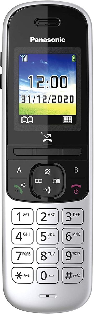 Panasonic KX-TGH710 Telefono Cordless Singolo Display a Colori Vivavoce  Pulsante Regola Volume Resistente agli Urti