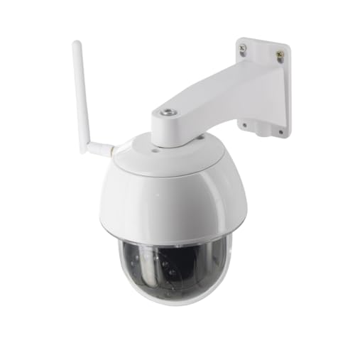 CHACON 34564 Außen-Dome-Überwachungskamera, WLAN, Full HD 1920 x 1080, Nachtsicht bis 12 m, wetterfestes Aluminiumgehäuse, 270° horizontal, 90° vertikal