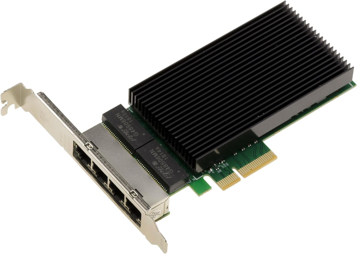 KALEA-INFORMATIQUE 11870587 PCIe-Netzwerkkarte 4x 2,5 Gbit/s, PCIe 3.1 x4, 4× RJ45, Intel I226 SRKTU, Jumbo Frames, Wake-on-LAN, Low-/High-Profile