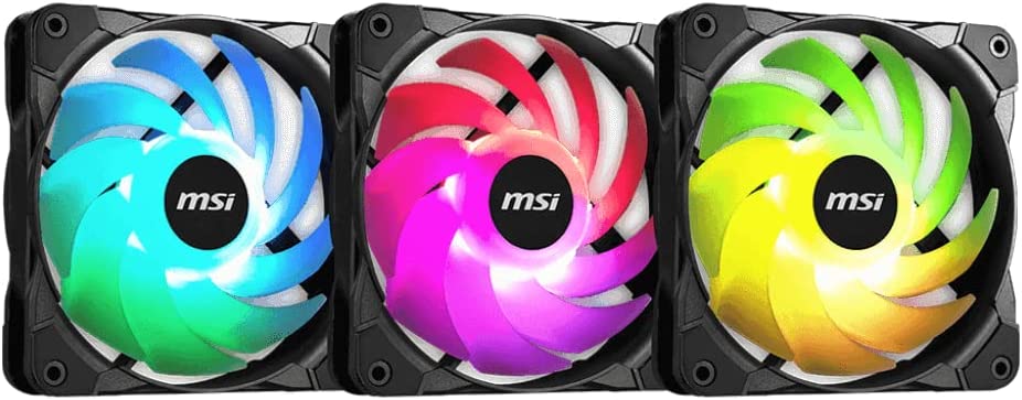 MSI APA1225M12 120mm ARGB Case Fan 500-2000 rpm for MAG Coreliquid 240R 360R v2