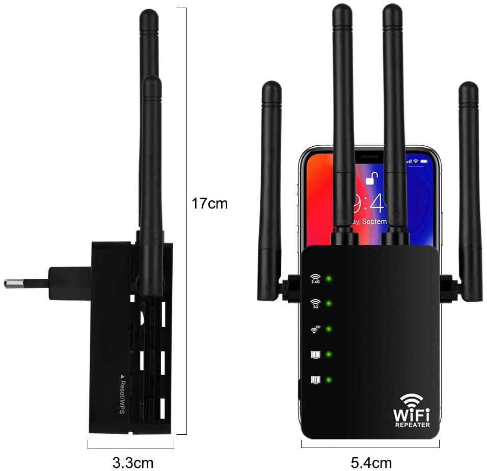 Aigital WiFi Repeater Modem Black