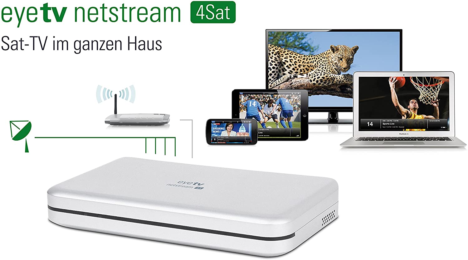 Geniatech 1N4S20161101 EyeTV Netstream 4Sat DVB-S2 Network