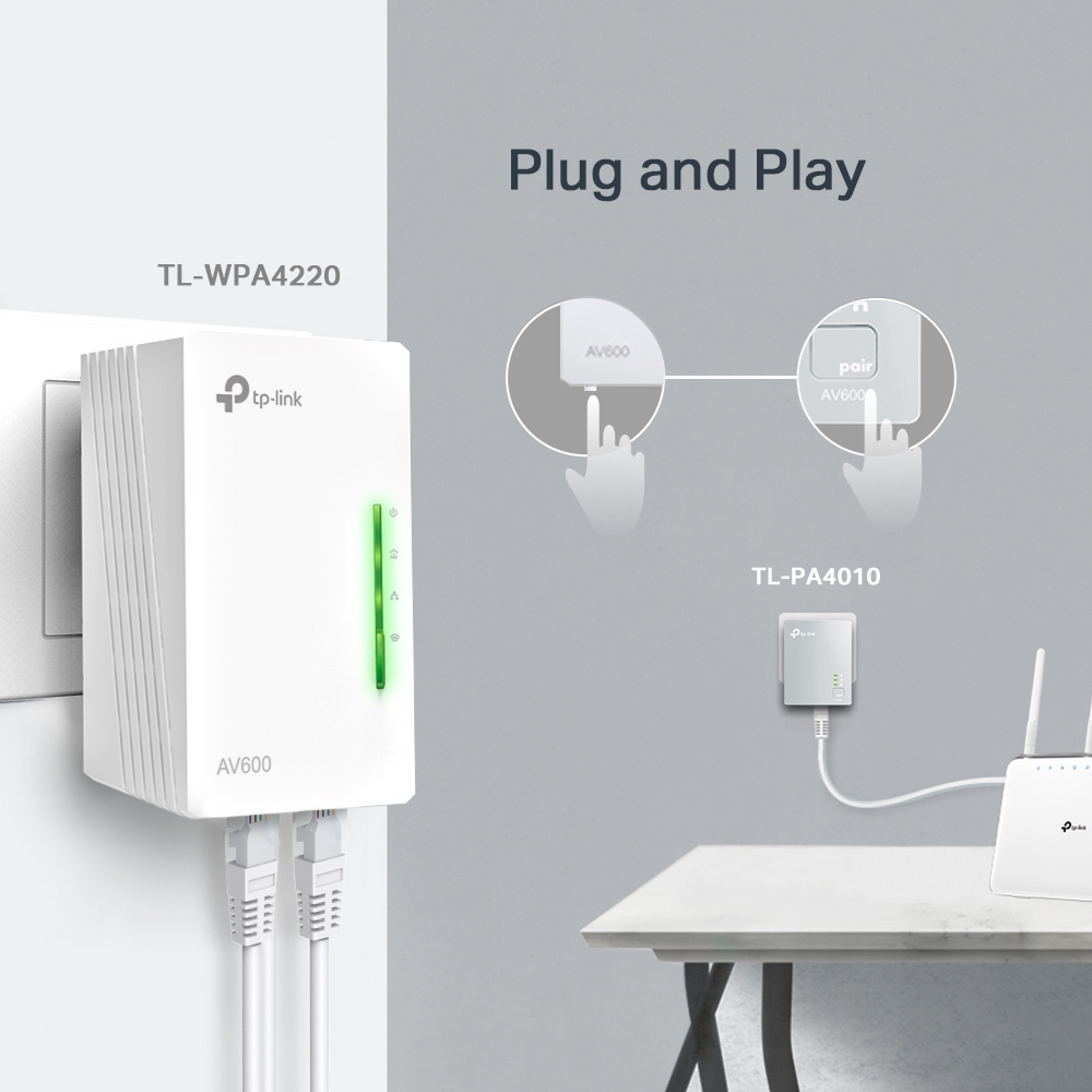 TP-Link AV600-300Mbit/s-WLAN-Powerline-Extender KIT