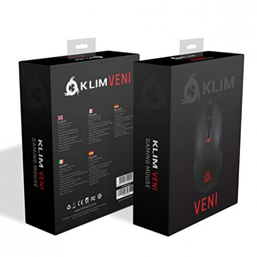 KLIM Veni Ergonomische Wired 5.000 DPI 1ms-Reaktionszeit Gaming Maus Beidhändig