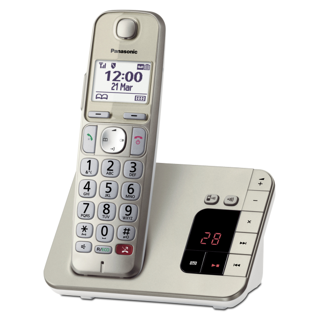 Panasonic KX-TGE260GN Telefon DECT-Telefon Anrufer-Identifikation Champagner