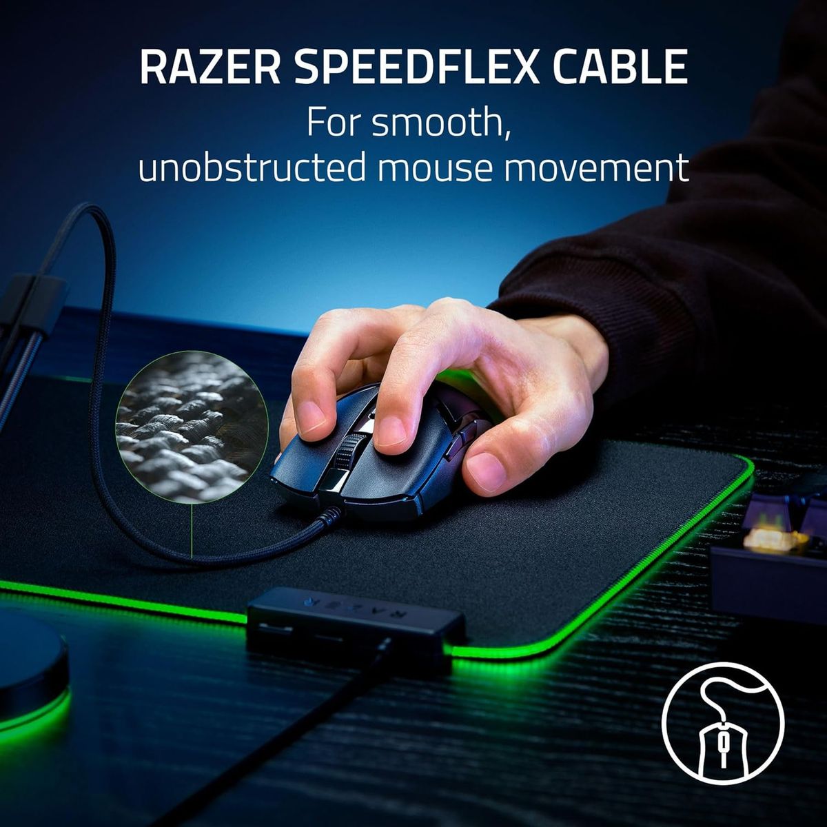 Razer Cobra Gaming Maus: 58g, Gen-3 Optische Schalter, Chroma RGB-Beleuchtung, 8500 DPI Sensor, PTFE-Füße, Speedflex-Kabel - Schwarz Razer Handheld Dock Chroma HDMI & USB Charging Hub für mobile Gaming- oder Tablet-Geräte