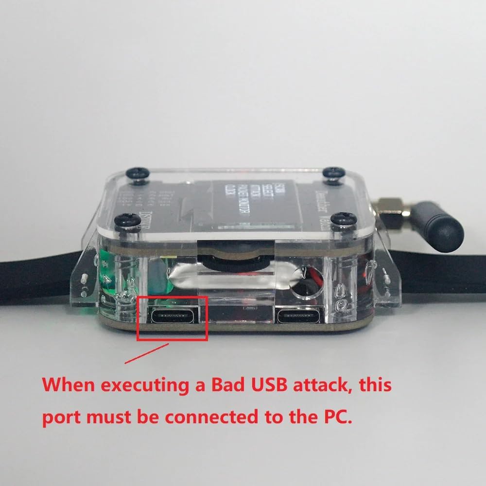 Aursinc WiFi Dstike Deauther Watch V4s (Deauthe & Bad USB) ESP8266 Programmierbares Entwicklungsboard, tragbar, esp8266 + atmega32u4, WiFi-Steuerungswerkzeug, Akku 1000 mAh