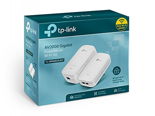 TP-Link TL-WPA9610 KIT PowerLine Netzwerkadapter 2000 Mbit/s Eingebauter Ethernet-Anschluss WLAN 2 Stücke