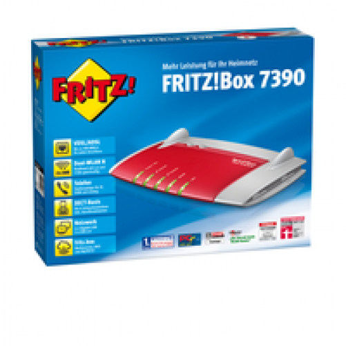 Avm FRITZ!Box 7390 Wlan Router VDSL/ADSL 300 Mbit/s DECT-Basis Media Server