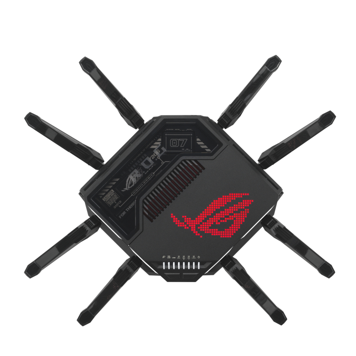 ASUS ROG Rapture GT-BE98 WLAN-Router Wi‑Fi 7 (802.11be) Quad-Band 10 Gbit Ethernet 6x LAN USB 3.2 Schwarz