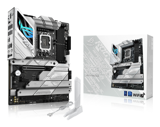 ASUS ROG Strix Z790‑A Gaming WiFi II Mainboard, Intel Z790, LGA 1700, ATX, DDR5, Wi‑Fi 7, Bluetooth 5.3, 2.5G LAN, 4x M.2, USB-C PD30