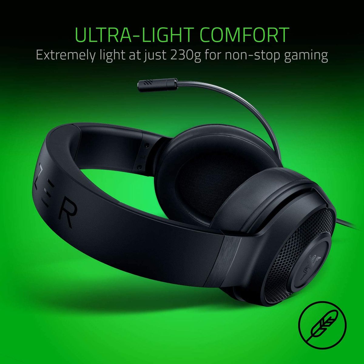 RAZER Kraken X Lite 7.1 Surround 3.5mm Wired Ultralight Gaming Headset