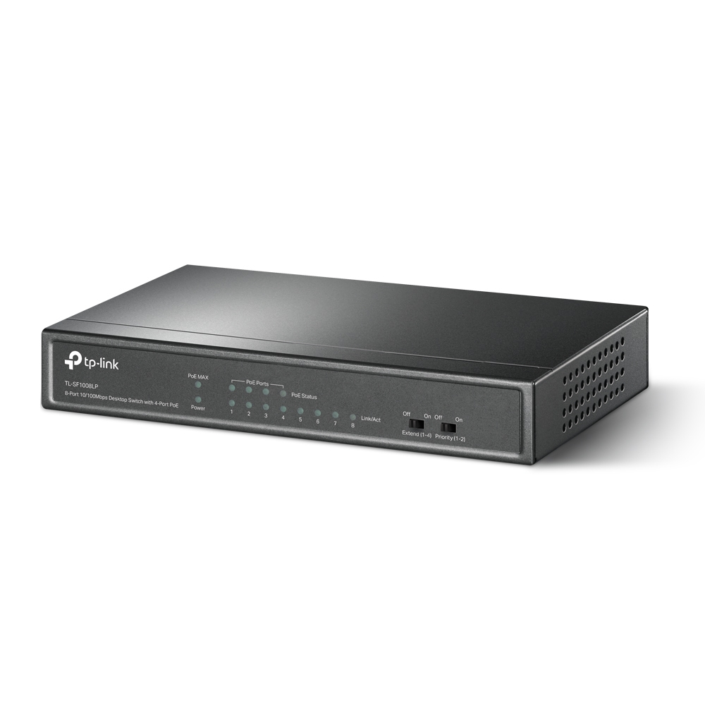 TP-Link 8-Port 10/100Mbit/s-Desktop-Switch mit 4 PoE-Ports