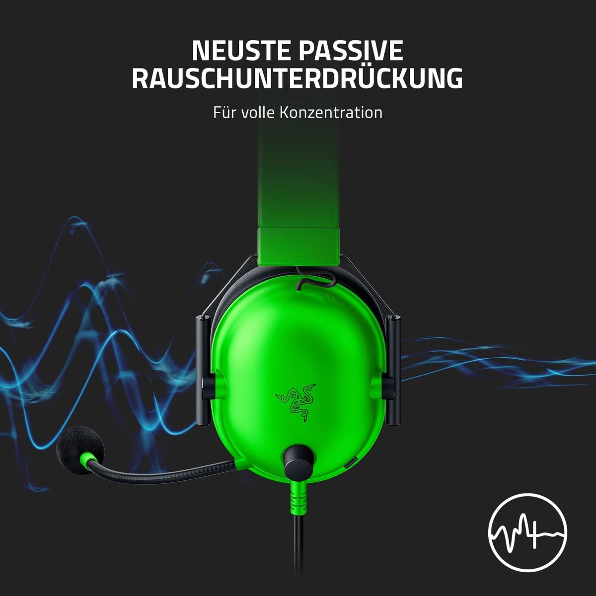 Razer BlackShark V2 X Gaming Headset Virtual 7.1 Surround-Sound 3.5mm Multi-Plattform Green