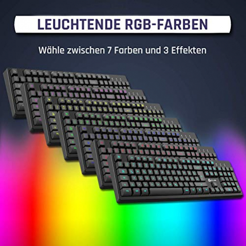 KLIM Bolt RGB Gaming Tastatur Multimedia-Steuerung Wired DE-Layout