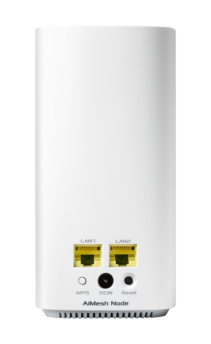 Asus Ai Mesh System ZenWiFi AC Mini CD6 Weiß (2in1 Mesh Zugangspunkte-Set, AC1500 WiFi 5, 3x Gigabit LAN, App Steuerung, unterbrechungsfreies Roaming, AiProtection)