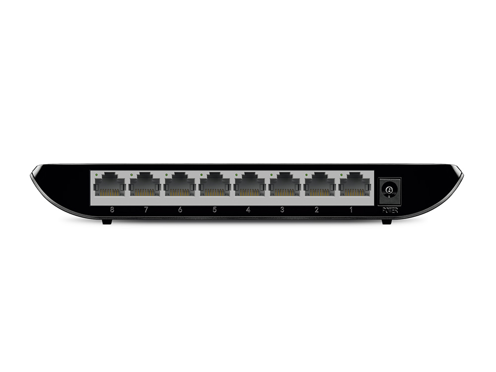 TP-Link TL-SG1008D 8 Port Gigabit Ethernet LAN Switch(Plastik, Plug-n-Play, Auto-MDI/MDIX, bis zu 80 Prozent Energie einsparen,lüfterlos) Schwarz