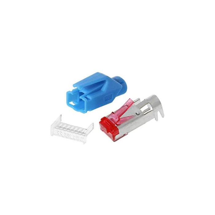 Hirose TM21 Cat 6 Plug Set, Blue, VPE PACK OF 10