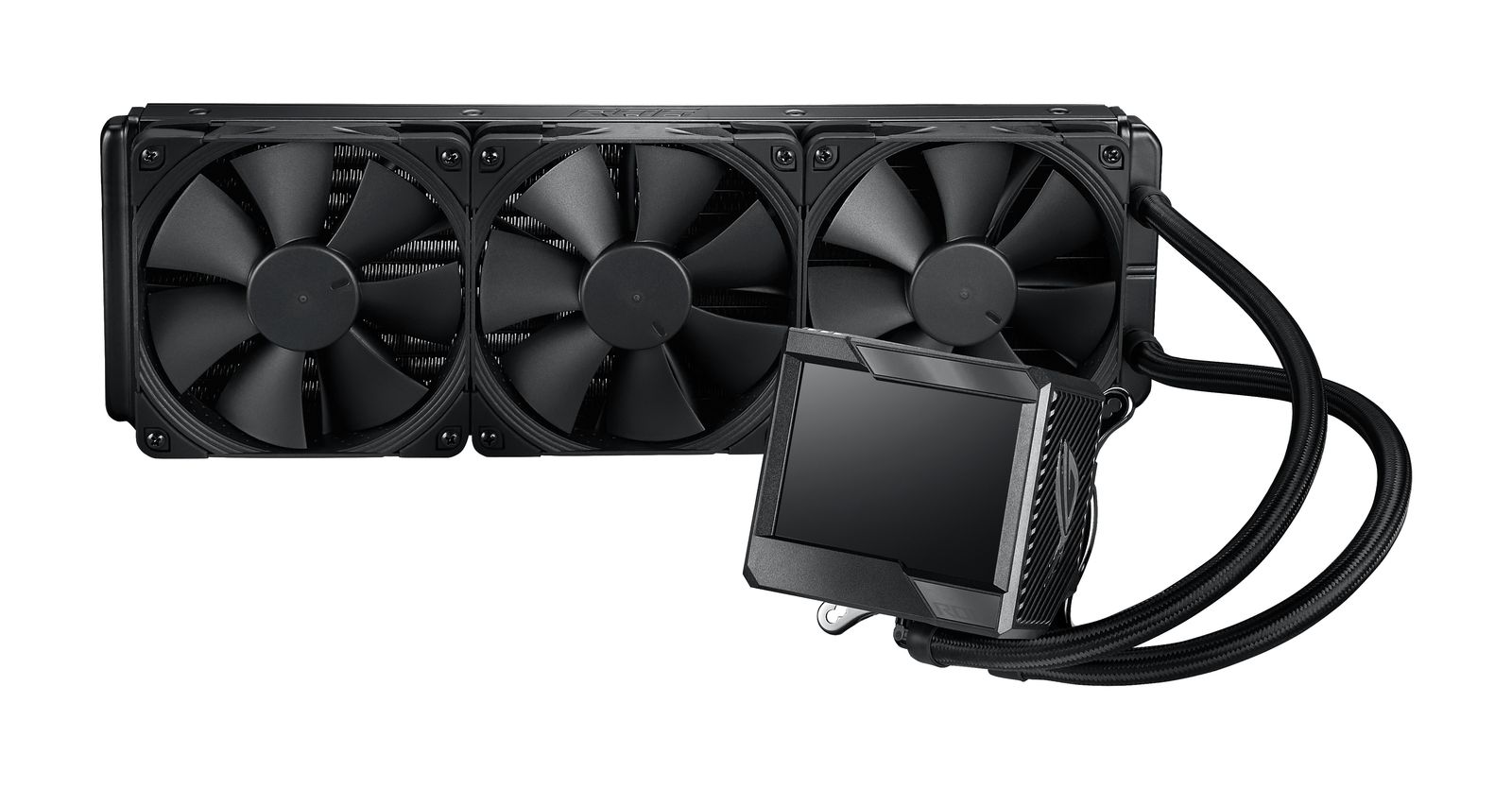 ASUS ROG RYUJIN II 360 All-in-One-Flüssigkeitskühler, 360 mm Radiator, 3x120 mm Lüfter, PWM, RGB-LED, Kupfer-Wasserblock, Schwarz