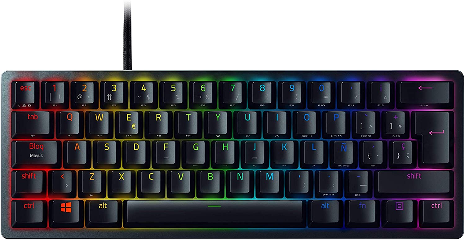 Razer Huntsman Mini Gaming Keyboard Optical Purple Switches Chroma RGB ESP Layout - QWERTY