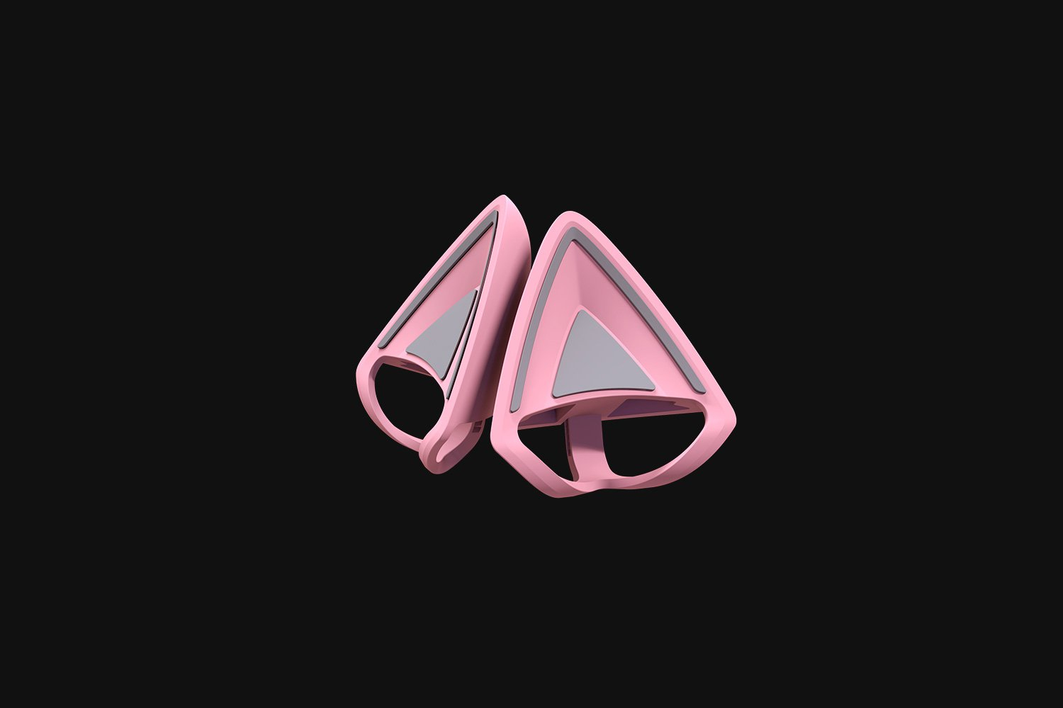 Razer Kitty Ears V2 Clip-on Kitty Ears für Headsets, Universelle Passform, verstellbare Bänder, 26 g, Silikon, Pink Quartz