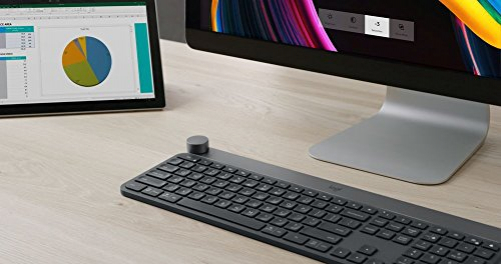 logitech Craft Tastatur RF wireless Bluetooth schwarz Grau UK-Layout