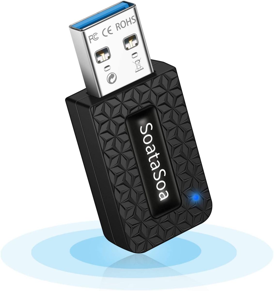Soatasoa Wifi Adapter 1200Mbit/S (5.8G/867Mbps+2.4G/300Mbps), Wifi Adapter Usb 3.0 Ac Dualband Wireless Adapter, Usb Wifi Dongle