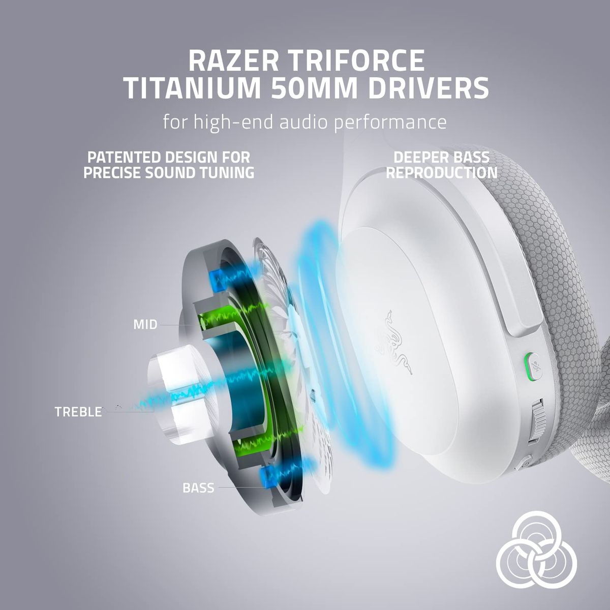Razer Barracuda Gaming & Mobile Headset Dual Wireless Virtual 7.1 Surround-Sound Multi-Plattform Mercury