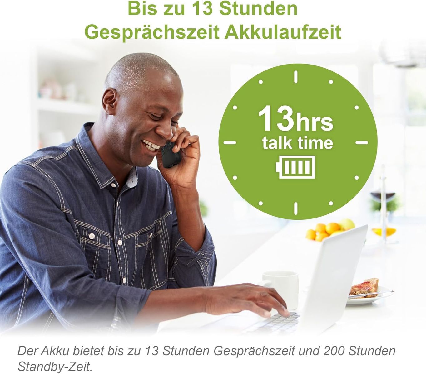 VTech LS1000 DECT Schnurlostelefon Telefon Schnurlos mit innovativer Ladestation, Anrufererkennung/Anklopffunktion, Freisprechfunktion, Display und Tastatur mit Hintergrundbeleuchtetes, ECO-Modus LS1000 1-telefon schnurlos