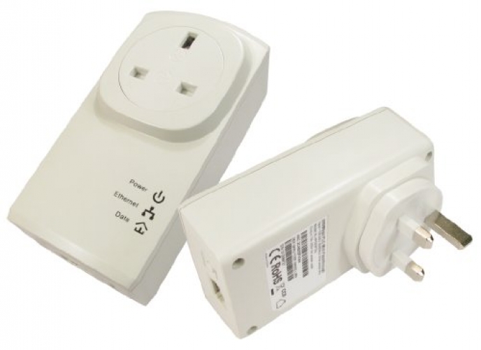 Max Value MV171646 500Mbps Pass Through HomePlug Adapter Pack of 2