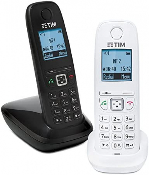 Cordless Gigaset AS405 Duo Kit 2 Telefoni Bianco E Nero TIM