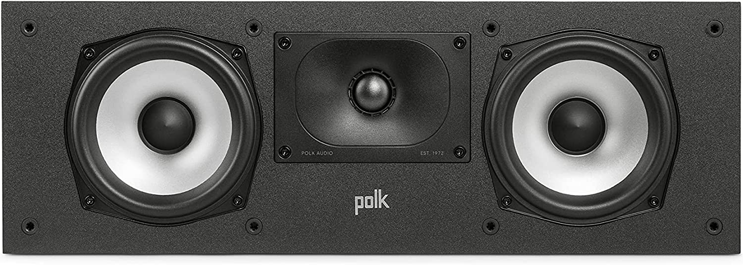 POLK AUDIO Monitor XT30 High-Resolution Center Channel Speaker, Hi-Res Certified Performance, Dolby Atmos Certified & DTS:X Compatible, Black