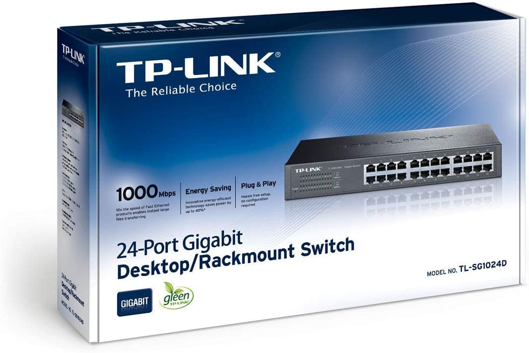 TP-Link 24 Port Gigabit PC Rack Switch 24 Port Uncontrolled