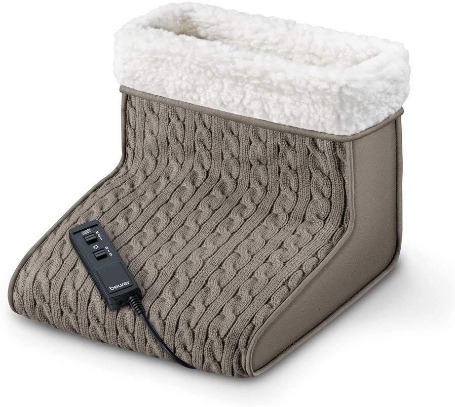 Beurer FWM 45 foot warmer with massage function, warmth and relaxation for stressed feet with soft teddy lining