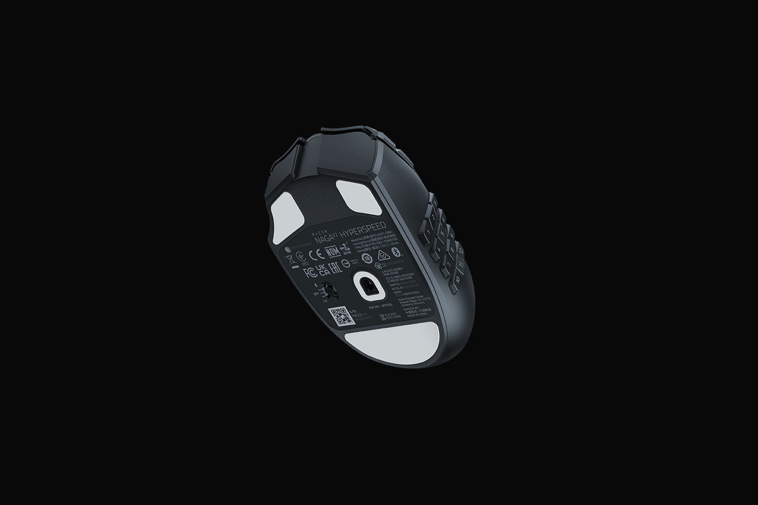 Razer Naga V2 HyperSpeed Gaming Mouse Dual Wireless 30.000 DPI 19-Button MMO