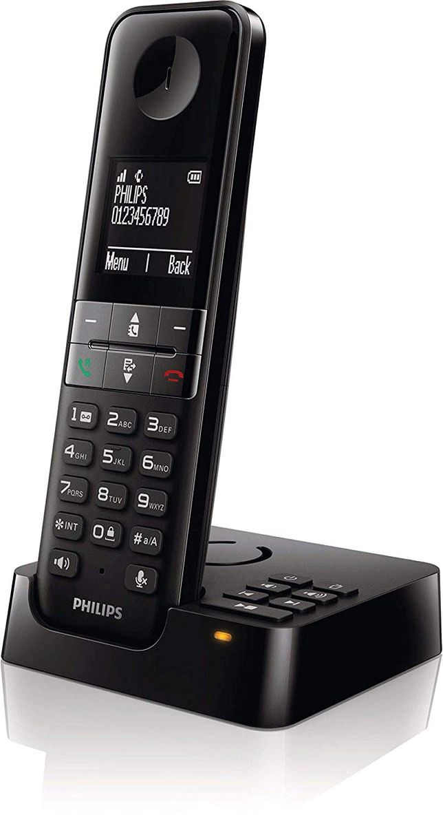 Philips D47 Single Indoor Cordless Telephone Answering Machine DECT -