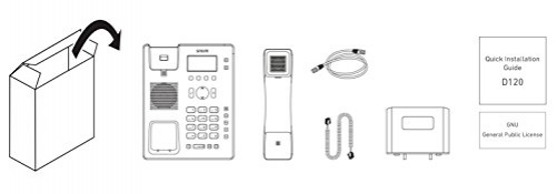 SNOM D120 IP-Telefon Schwarz Kabelgebundenes Mobilteil 2 Zeilen BLACK