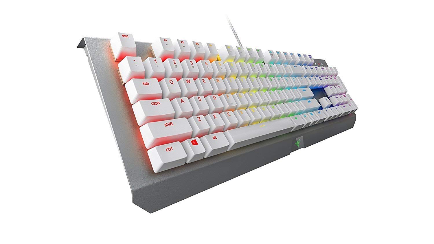 Razer BlackWidow X Chroma Mechanische Gaming Tastatur weiß USA Layout QWERTY