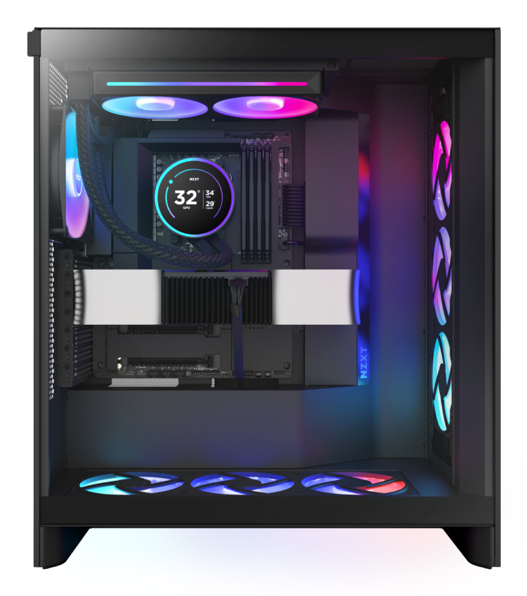 NZXT Kraken Elite 240 RGB All-in-One-Flüssigkeitskühler, 240 mm Radiator, LCD-Display, 2x 120 mm Lüfter, Schwarz