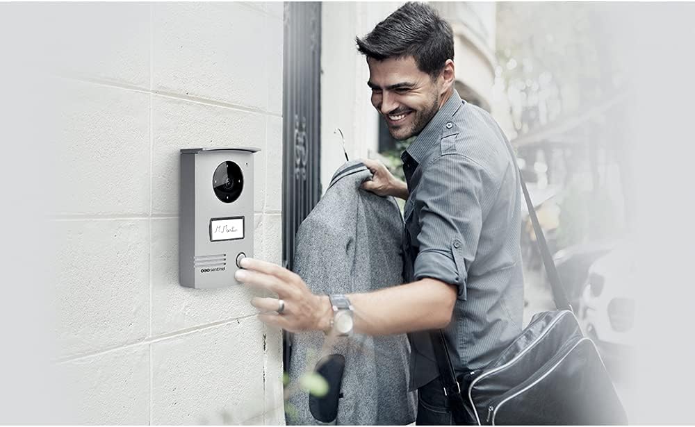 SCS Sentinel PVF0040 Drahtgebundene Video-Türsprechanlage Komplettset 4,3-Zoll Touchscreen, 2-Draht, wetterfest, Weiß, EU Stecker SCS Sentinel PVF0040 Drahtgebundene Video-Türsprechanlage Komplettset 4,3-Zoll Touchscreen, 2-Draht, wetterfest, Weiß, EU Stecker