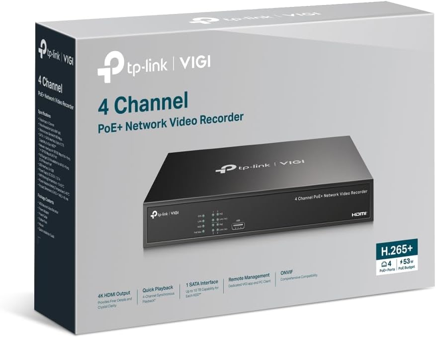 TP-Link VIGI 4 Channel PoE Netzwerk-Video-Recorder